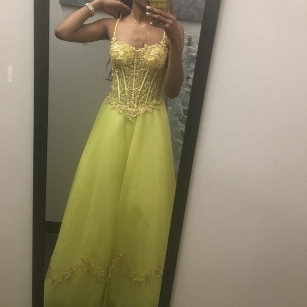 Yellow prom dress